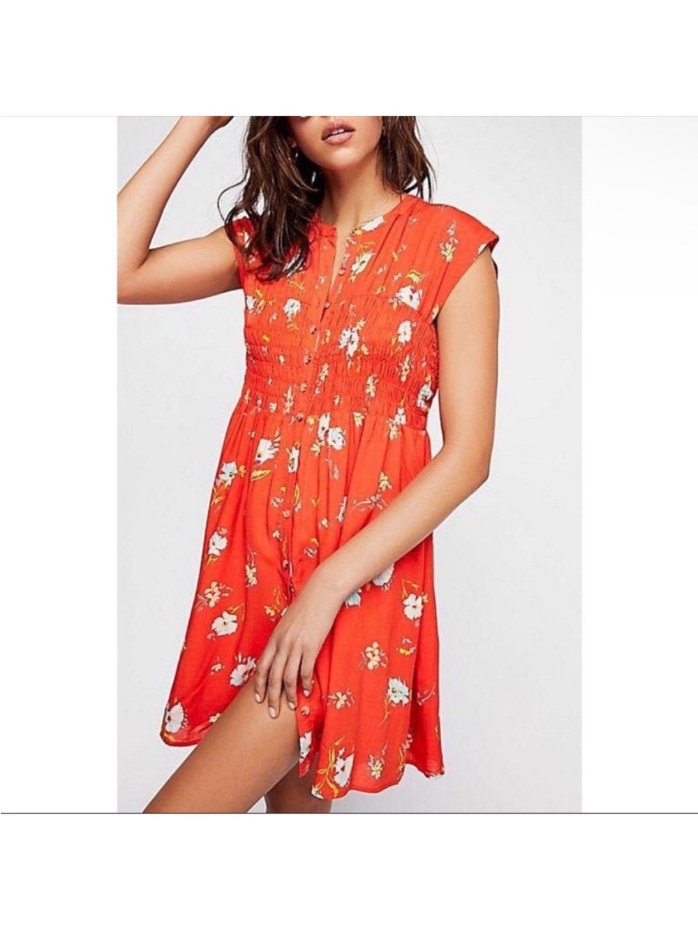 Free People Greatest Day Floral
Smocked Mini Dress size medium